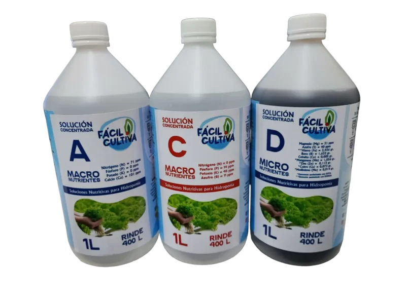 Soluciones Concentradas A + C + D 1L Etapa Frutos Floracion