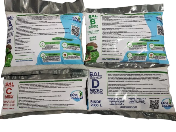 Sales Concentradas A + B + C + D Rinde 2000 Litros Para Diluir