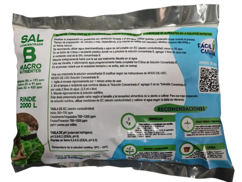 Sales Concentradas A + B + C + D Rinde 2000 Litros Para Diluir - Imagen 3