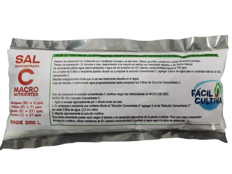 Sales Concentradas A + C + D Rinde 2000 Litros Para Diluir Etapa Frutos Floracion - Imagen 3