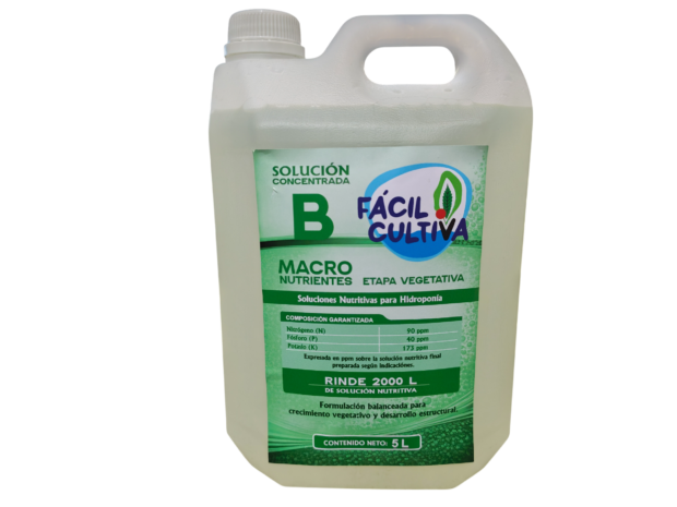 Solucion Concentrada B 5L Macro Nutrientes (SIN ENVIO)