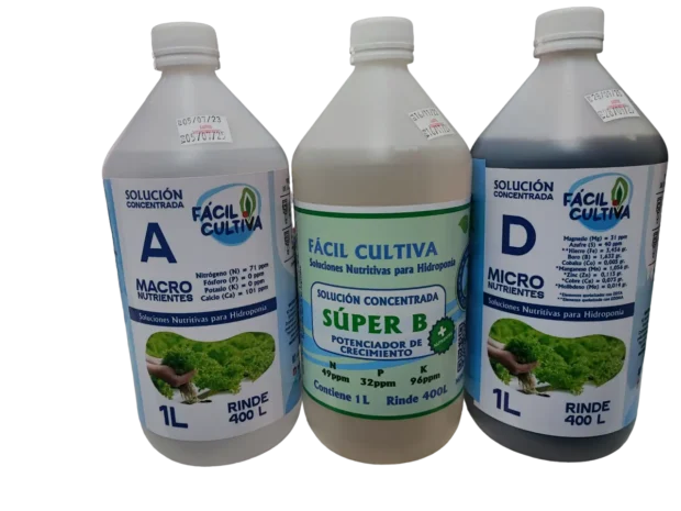 Soluciones Concentradas A + Super B + D 1L