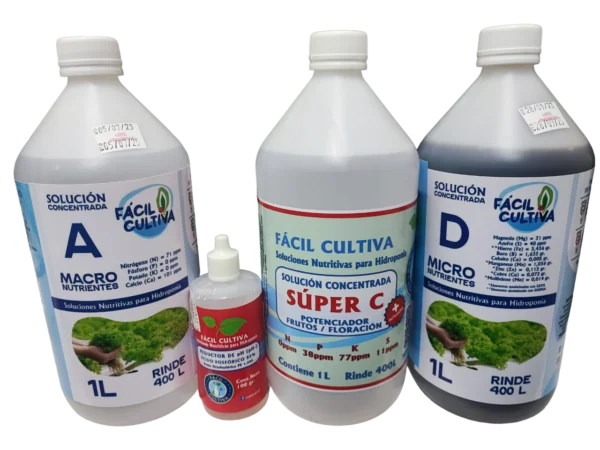Soluciones Concentradas A + Super C + D 1L + ( -pH )