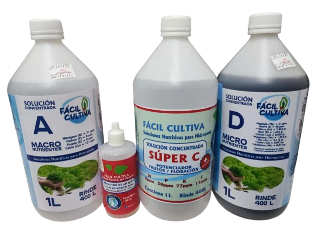 Soluciones Concentradas A + Super C + D 1L + ( -pH )