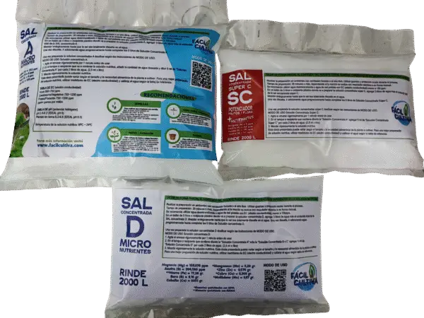 Sales Concentradas A + Super C + D Rinde 2000 Litros Para Diluir